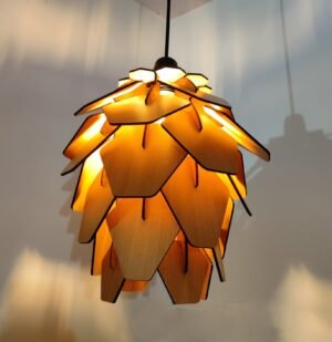 Wooden Leaf Lamp