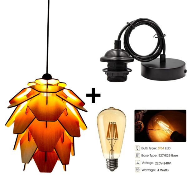 Wooden Leaf Lamp