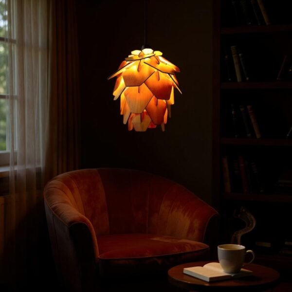 Wooden Leaf Lamp